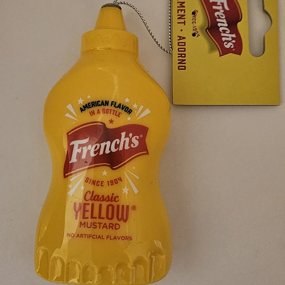 Ruz French's Classic Yellow Mustard Christmas Tree Ornament Food